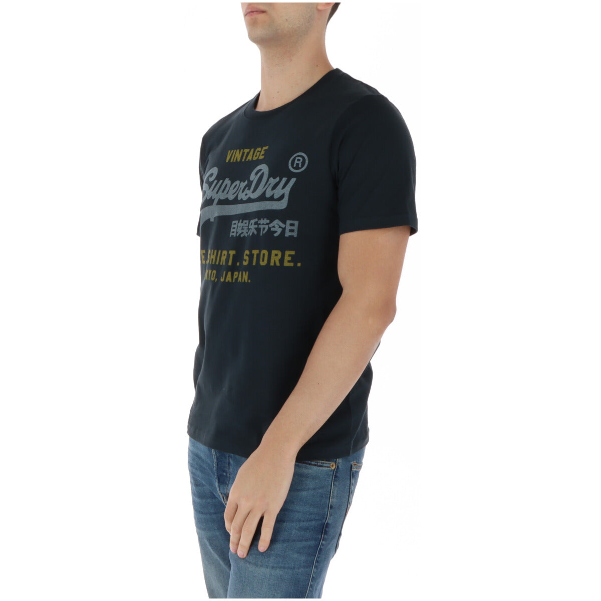 T-shirt Superdry couleur bleu — vue 3