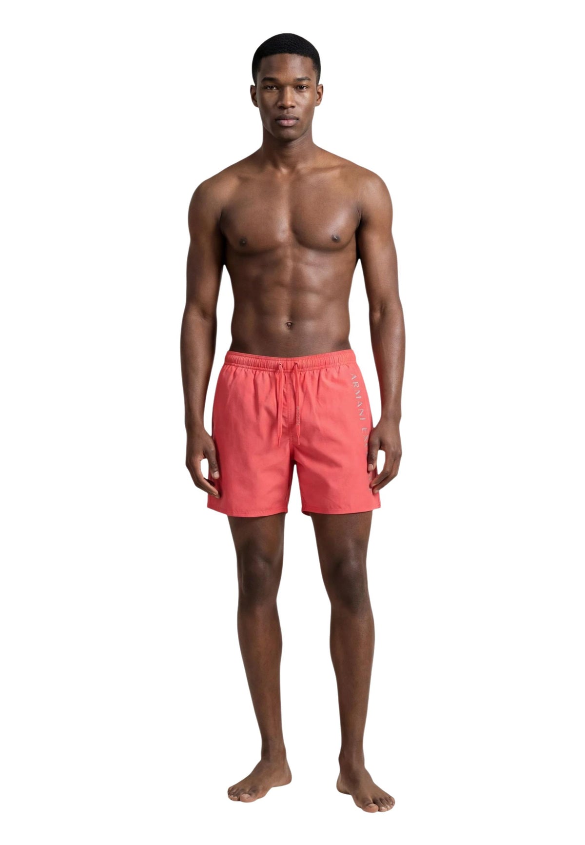 Maillot de bain Armani Exchange couleur corail — vue 4