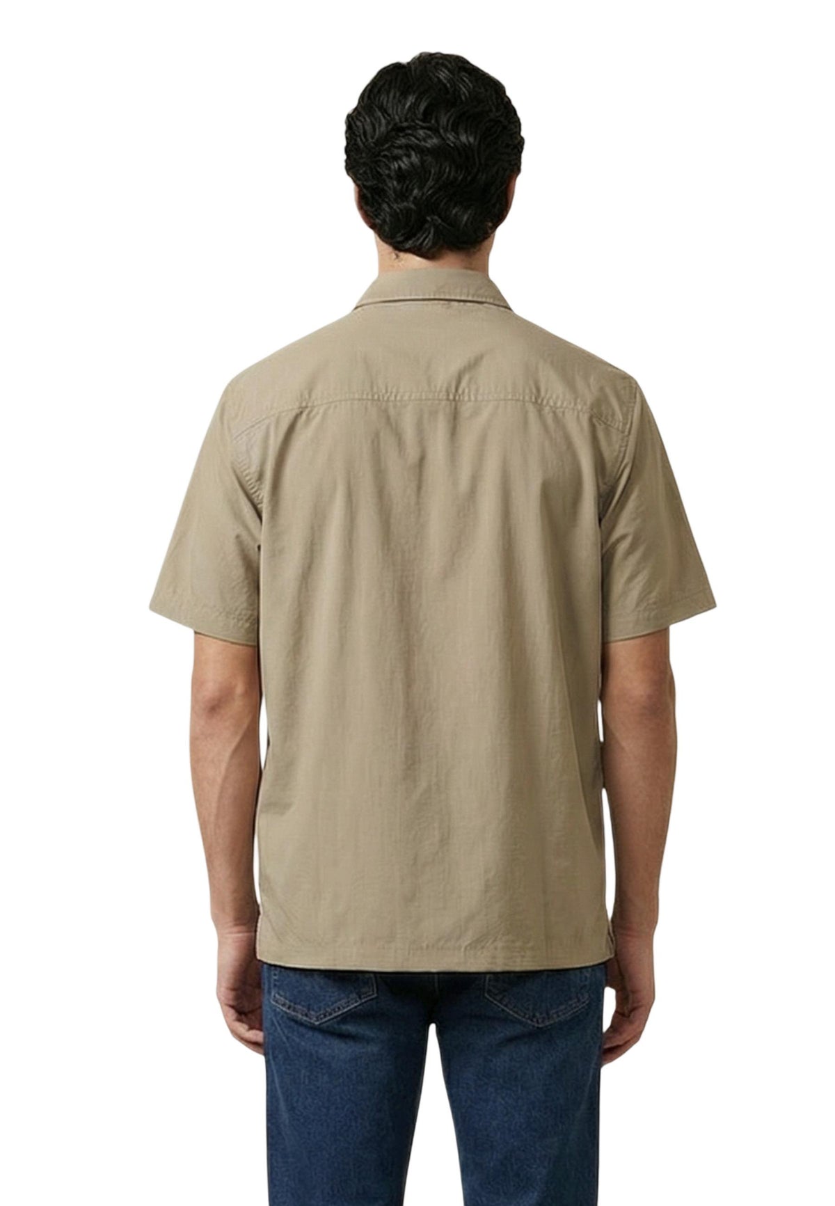 Chemise Armani Exchange couleur beige — vue 5