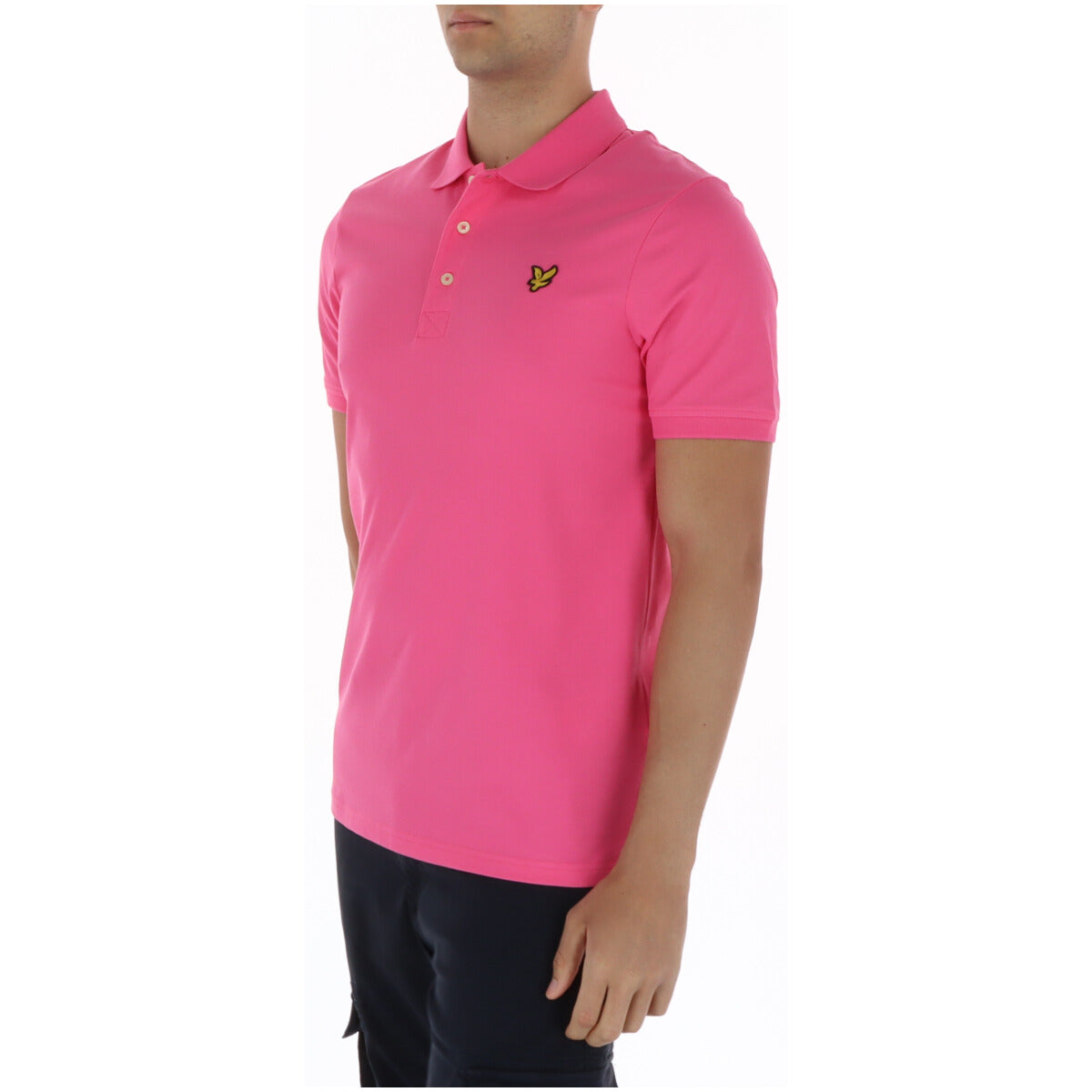 Polo Lyle & Scott couleur rose — vue 3