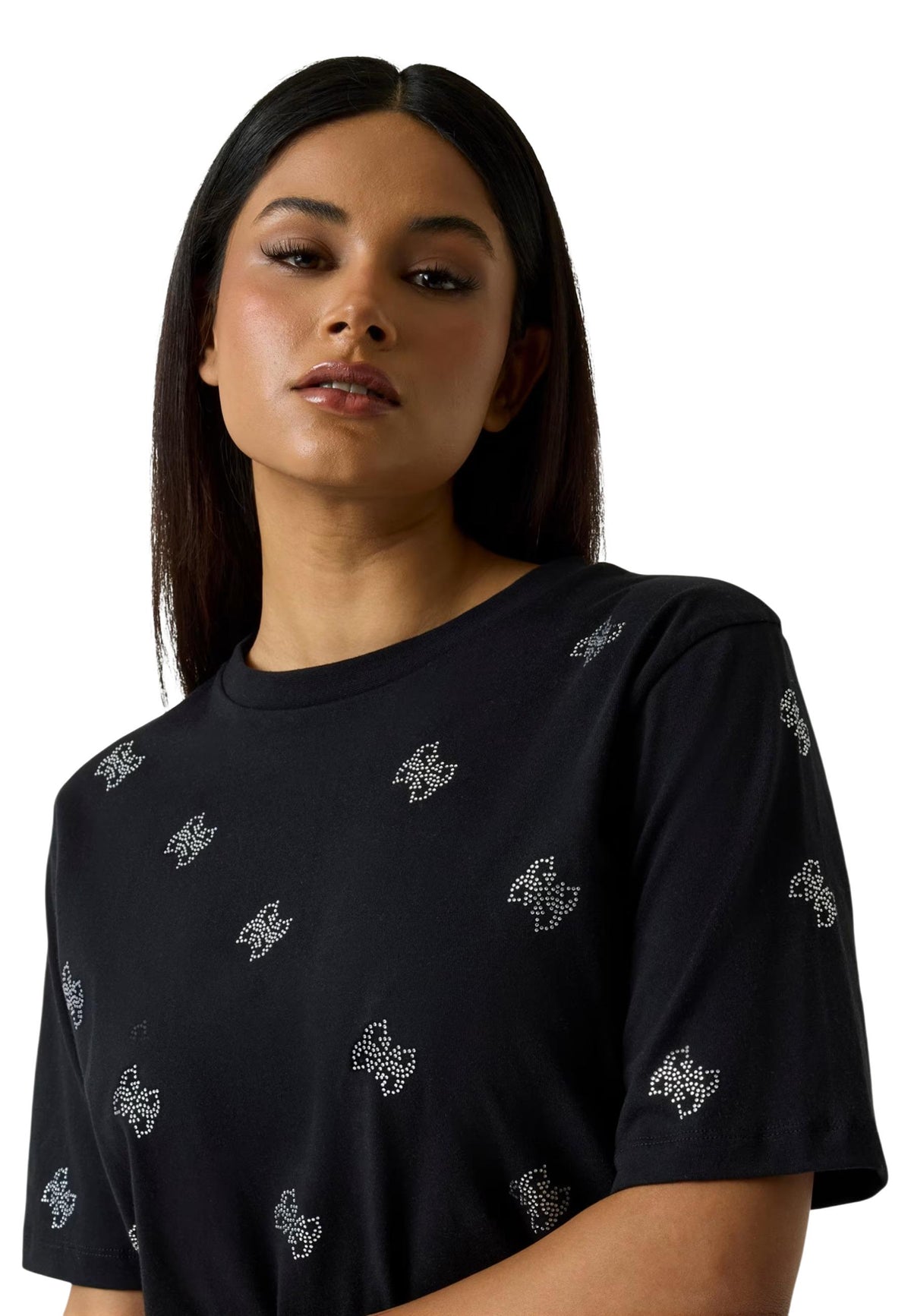 T-shirt Guess couleur noir — vue 4