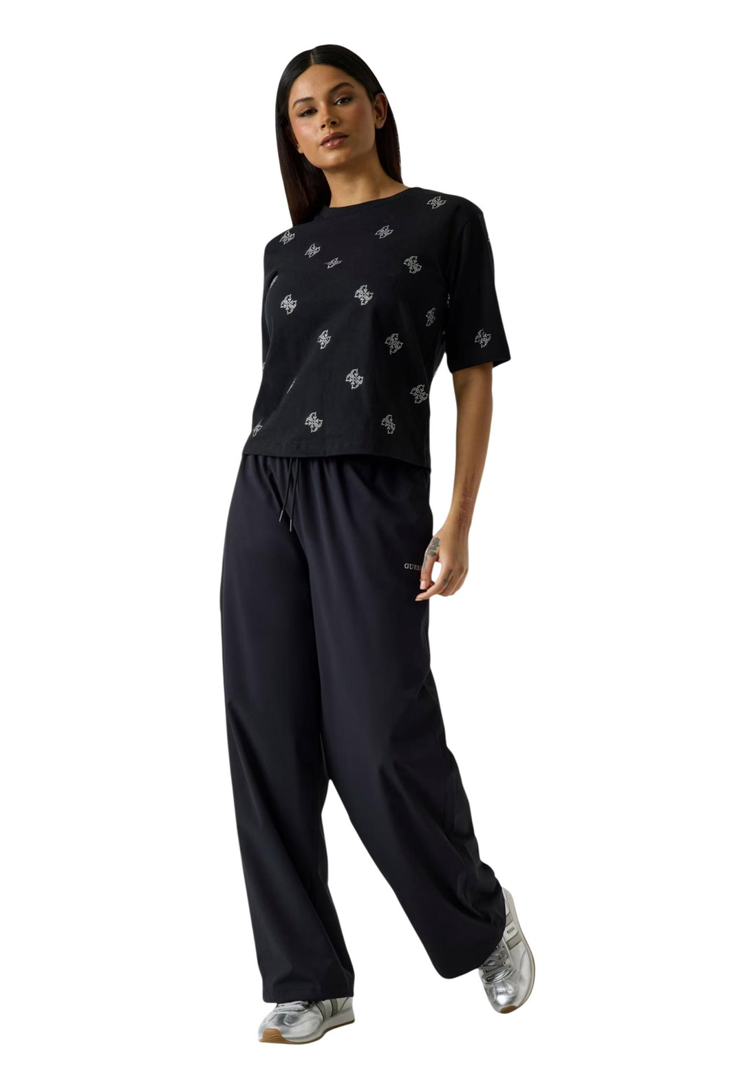 T-shirt Guess couleur noir — vue 2