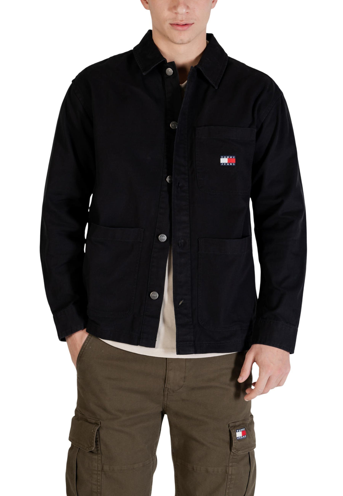 Chemise Tommy Hilfiger Jeans couleur noir — vue 3