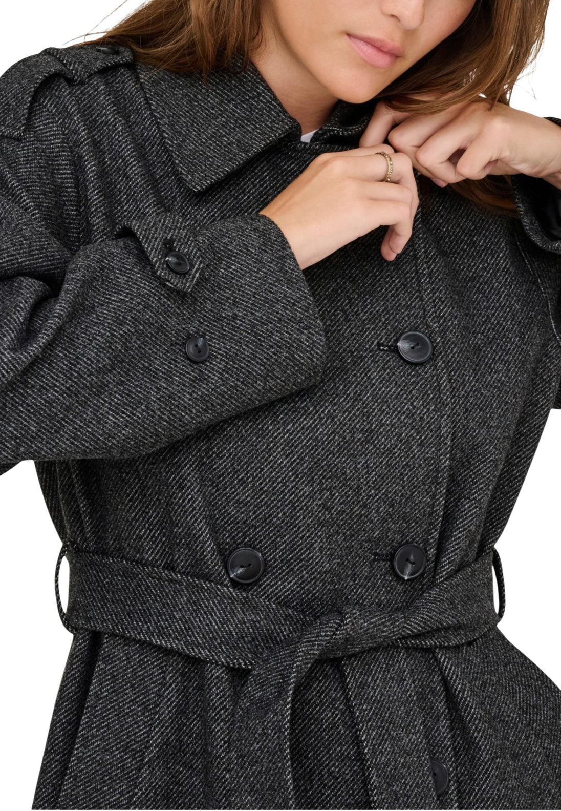 Manteau Only couleur gris — vue 3