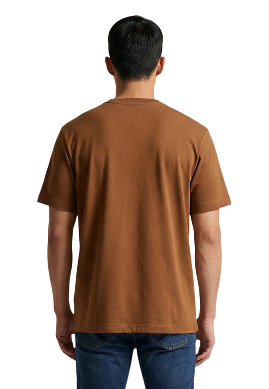 T-shirt Tommy Hilfiger couleur camel — vue 2