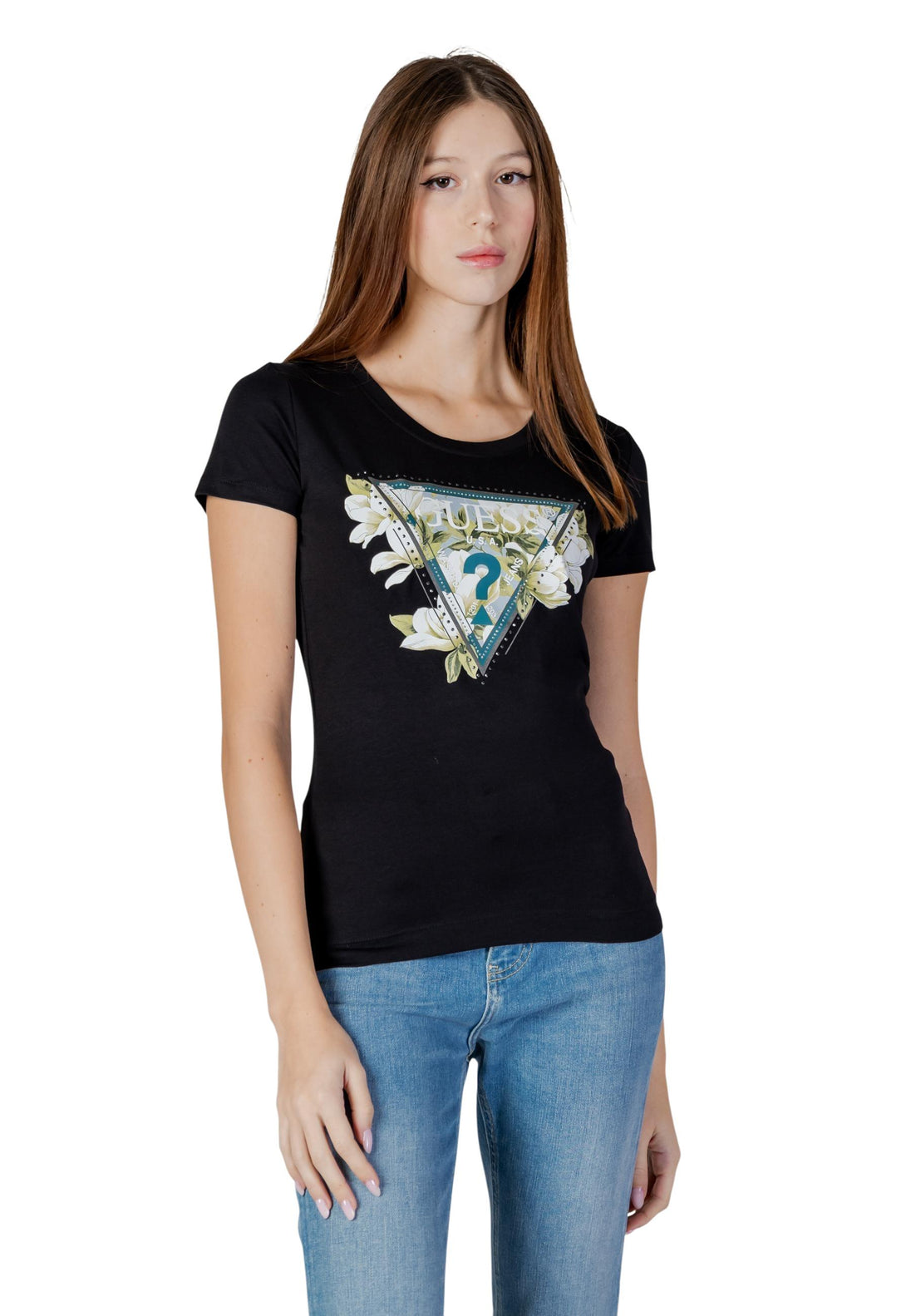 T-shirt Guess couleur noir — vue 5