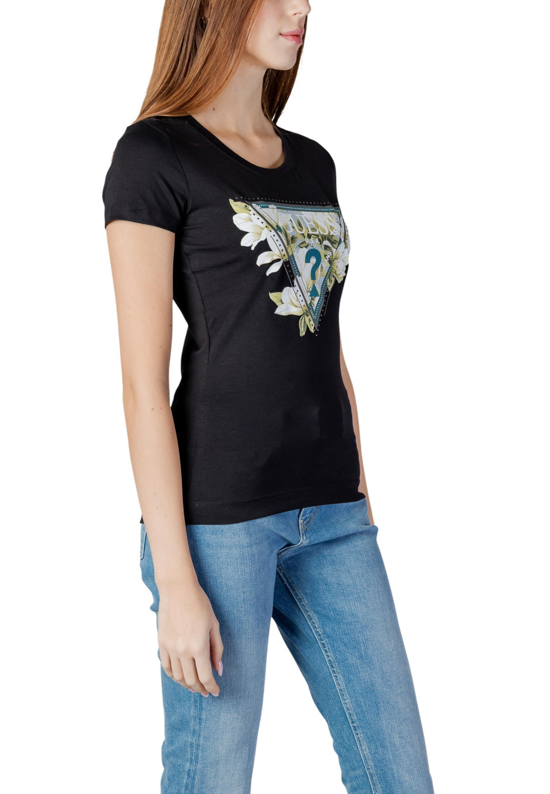 T-shirt Guess couleur noir — vue 4