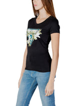 T-shirt Guess couleur noir — vue 3
