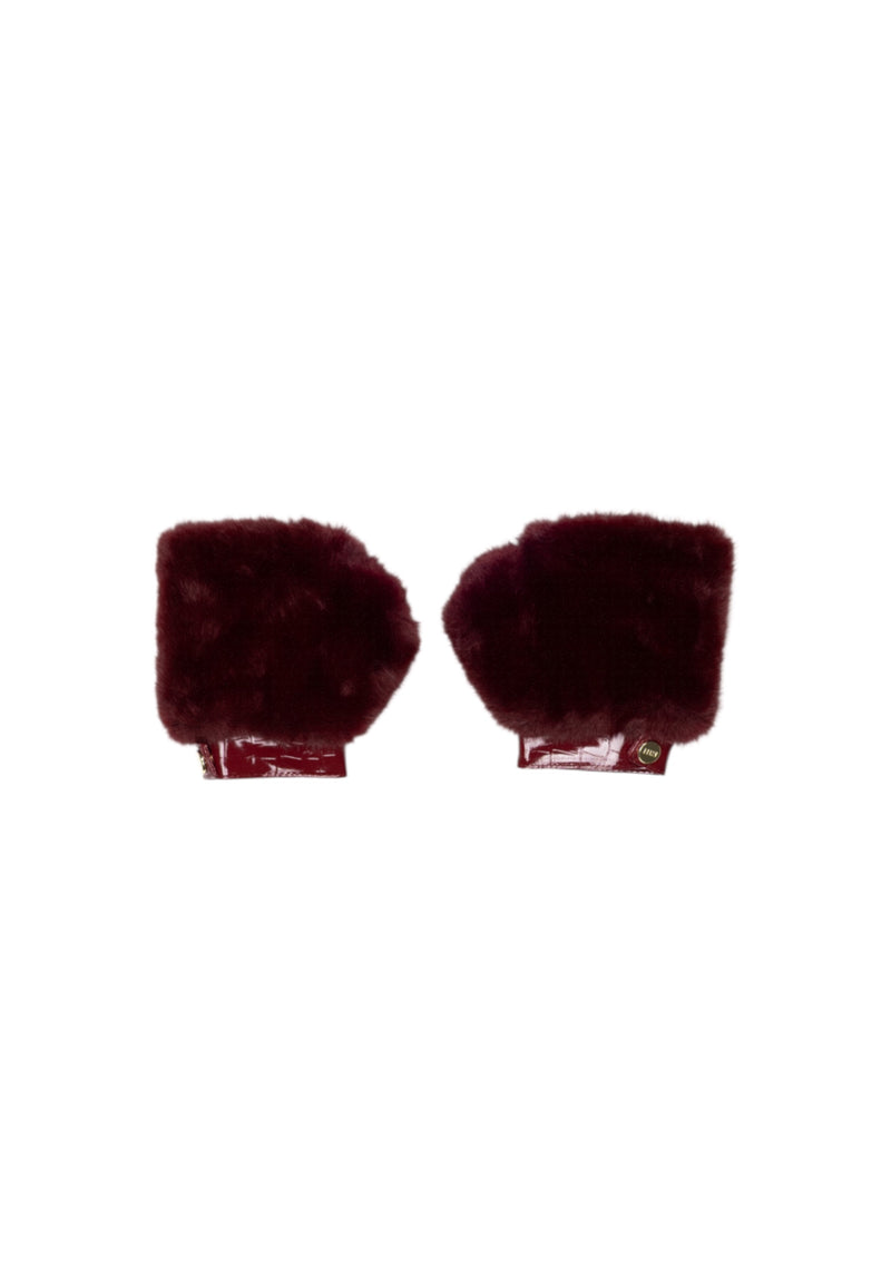 Gants Ayfee Manicotti Fake Fur bordeaux femme