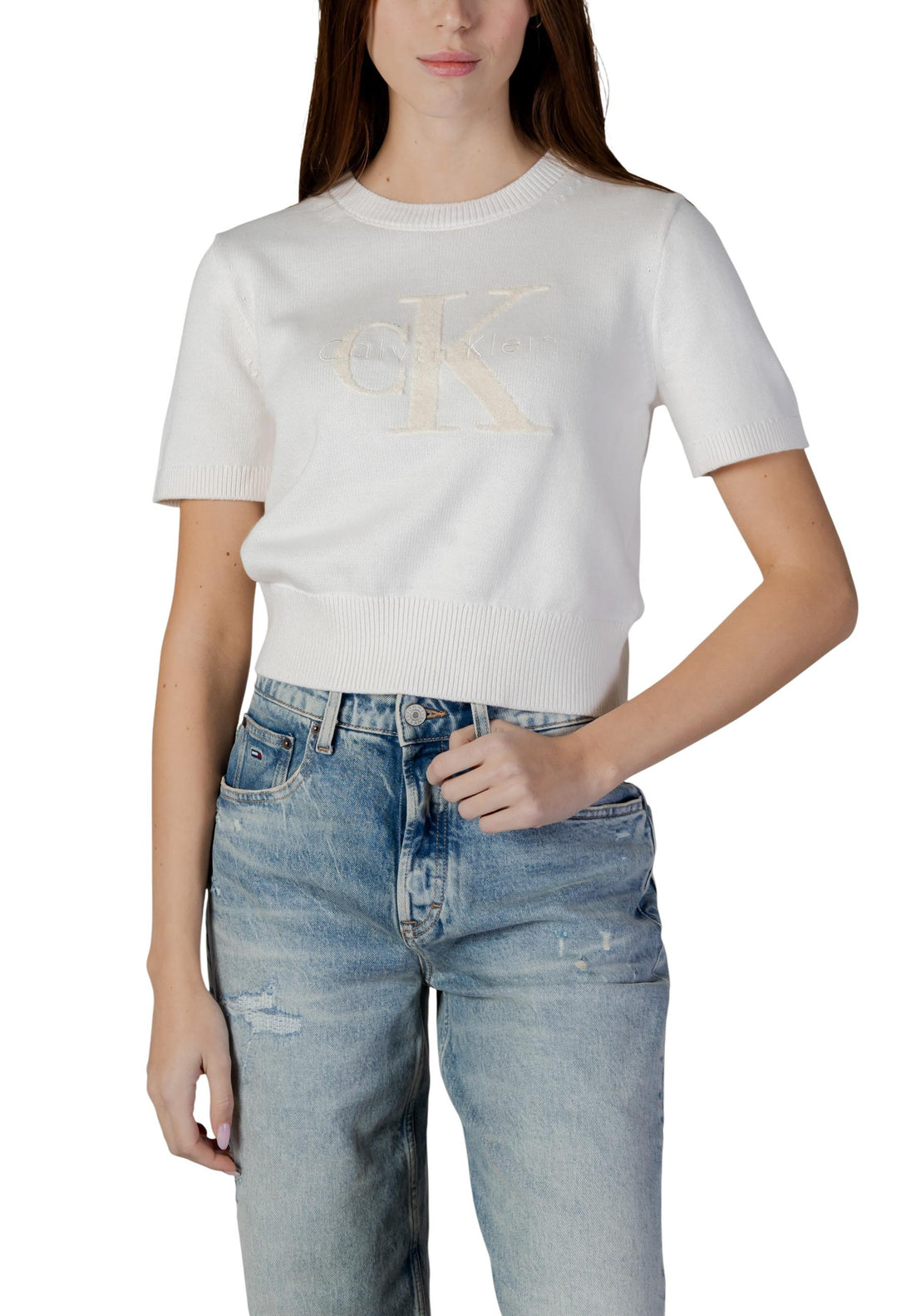 Pull Calvin Klein Jeans couleur beige
