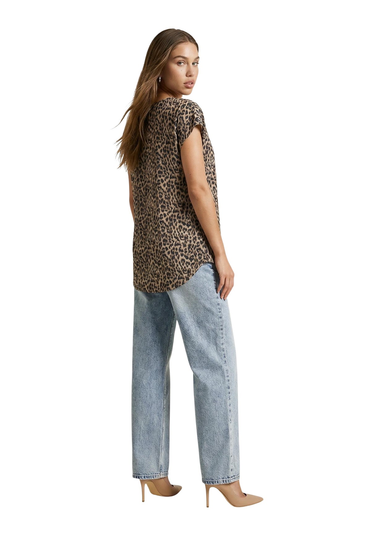 Blouse Only couleur marron — vue 4