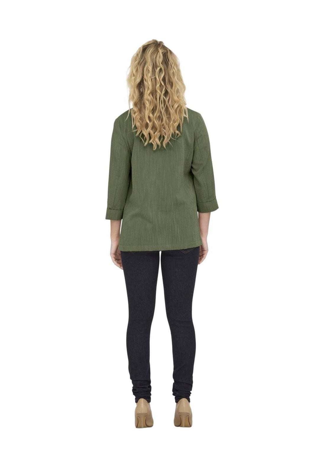 Veste Only couleur vert — vue 4
