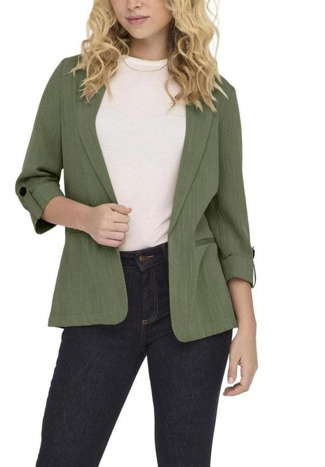 Veste Only couleur vert — vue 3