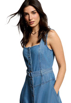 Robe Morgan De Toi couleur bleu — vue 3