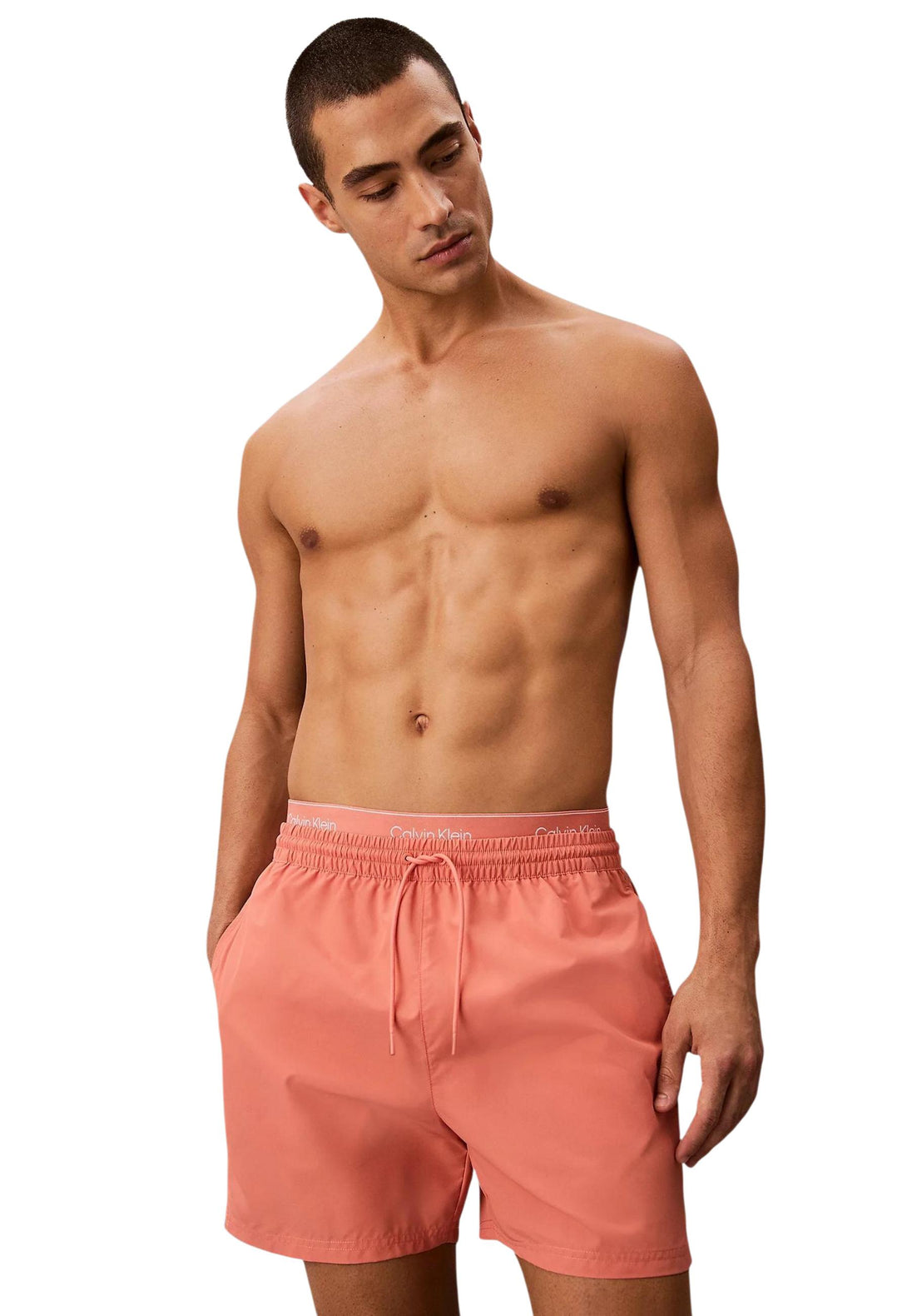 Maillot de bain Calvin Klein Jeans couleur orange — vue 5
