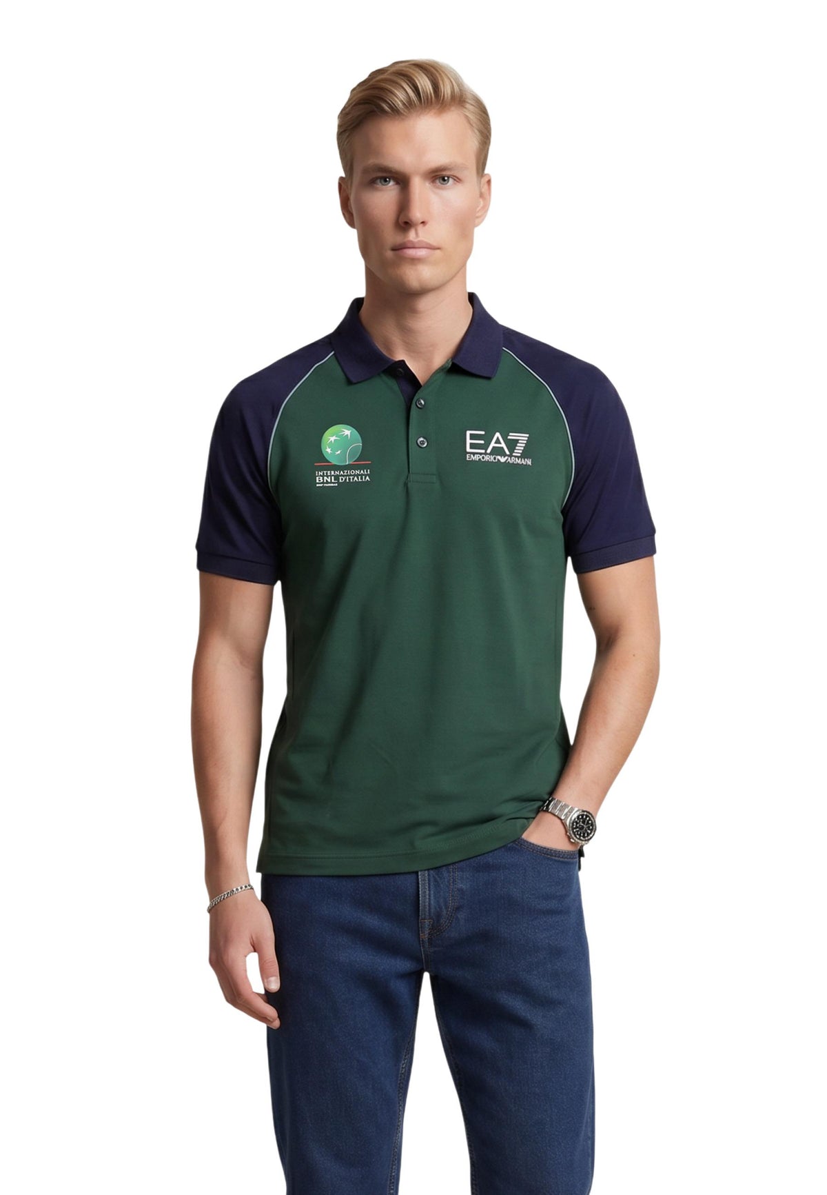 Polo Ea7 couleur bleu