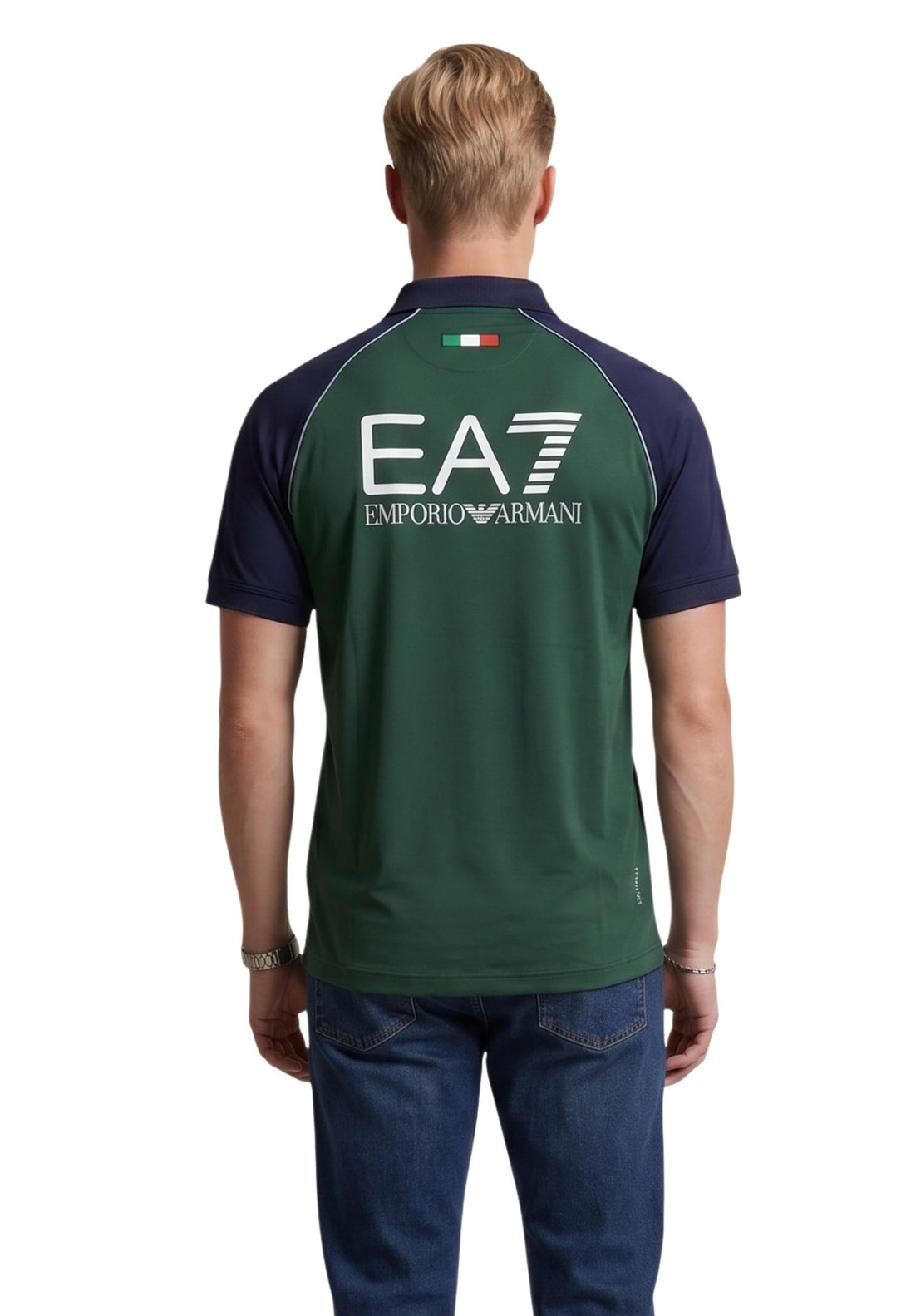 Polo Ea7 couleur bleu — vue 3
