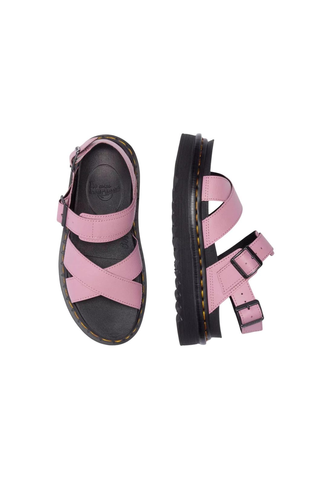 Sandales Dr. Martens couleur rose — vue 3