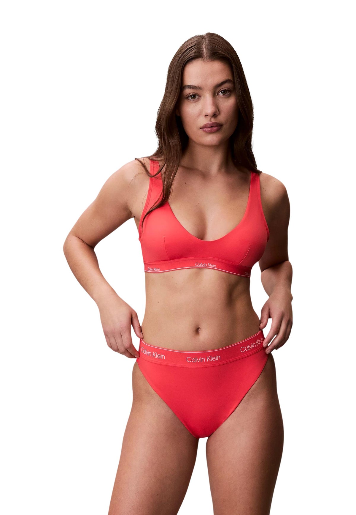 Maillot de bain Calvin Klein Jeans couleur orange — vue 3