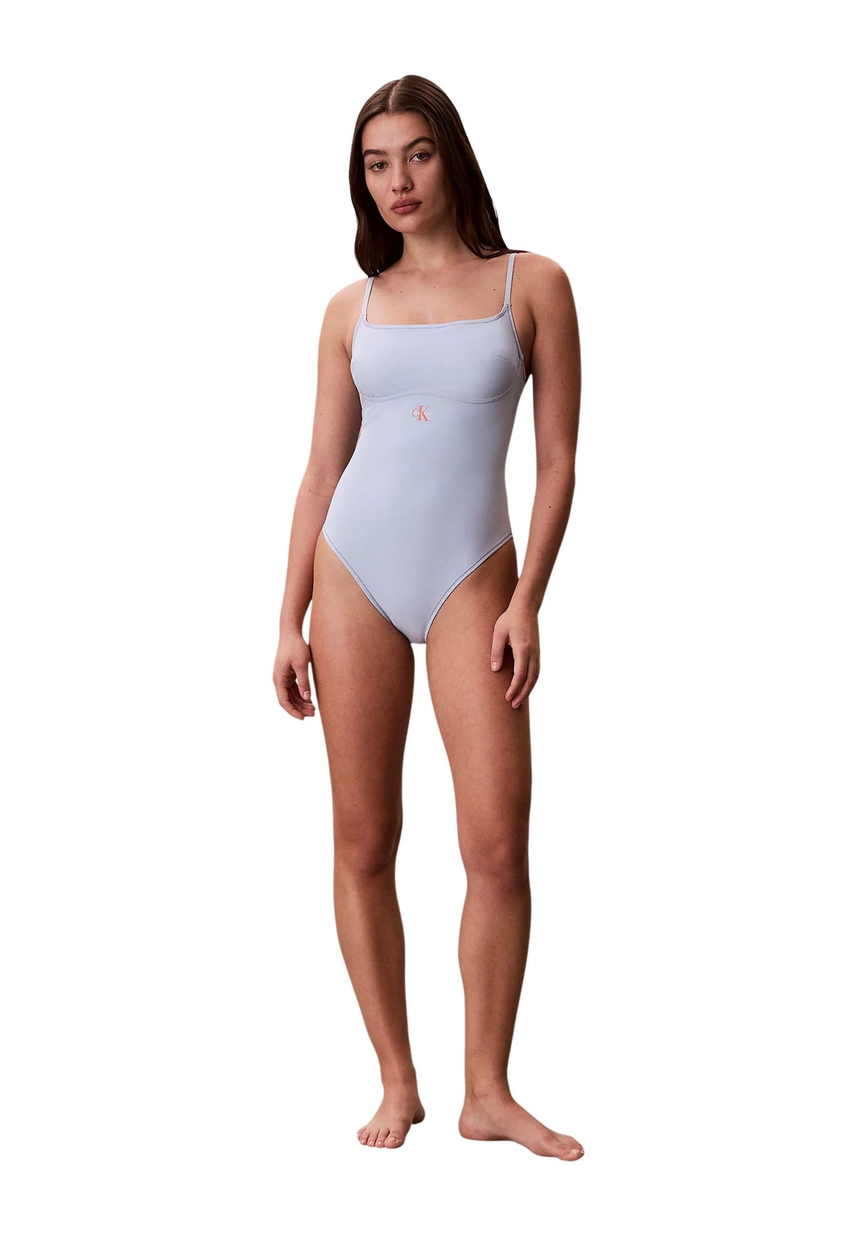 Maillot de bain Calvin Klein Jeans couleur bleu azur — vue 4