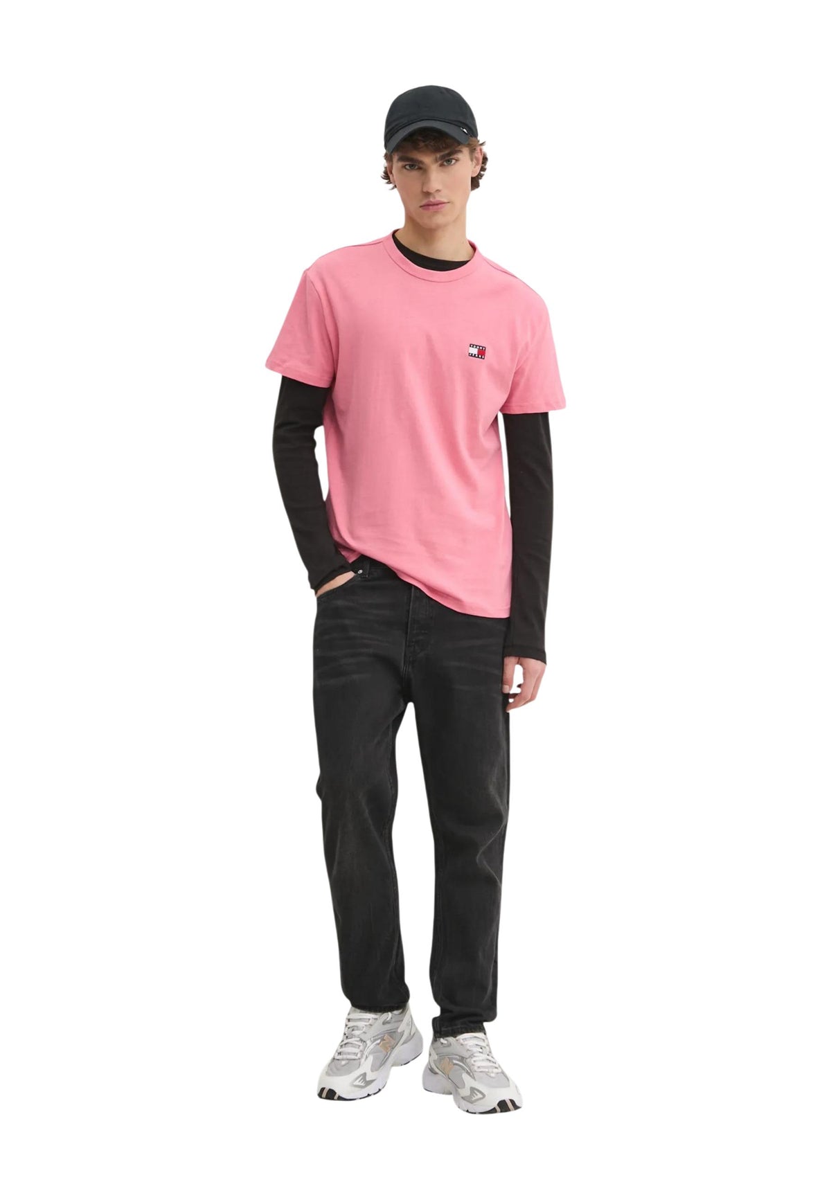 T-shirt Tommy Hilfiger Jeans couleur rose — vue 2