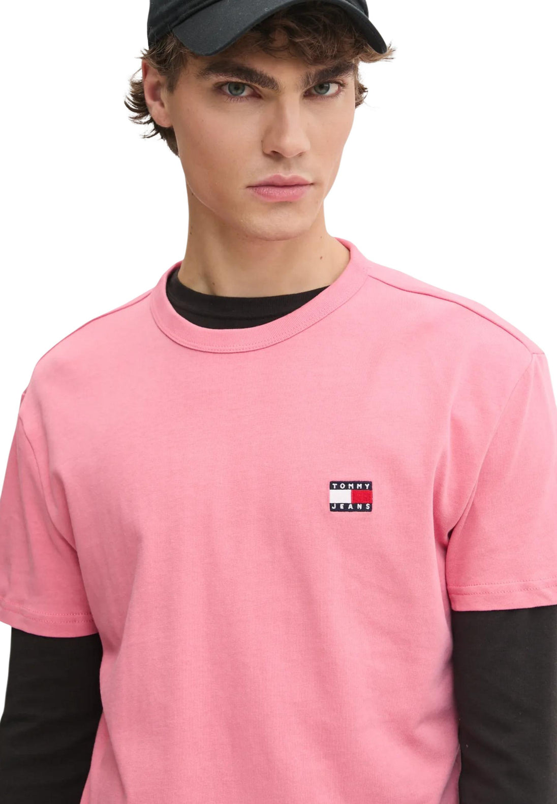 T-shirt Tommy Hilfiger Jeans couleur rose — vue 4