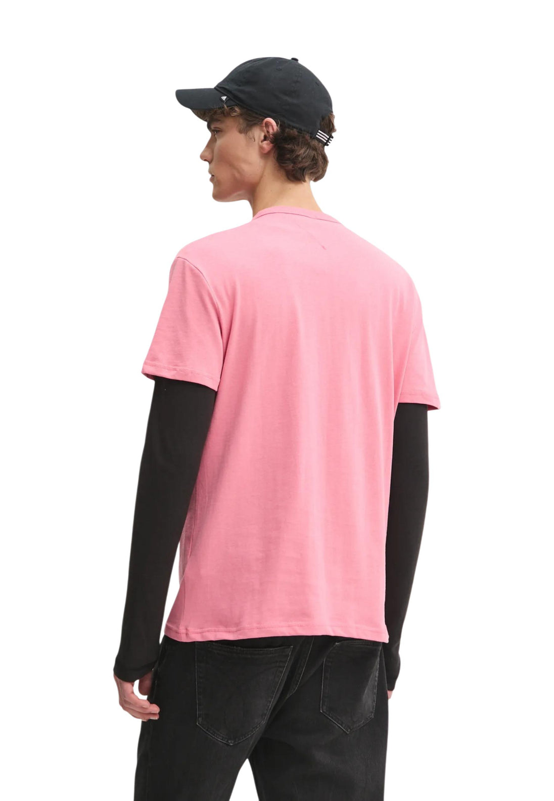 T-shirt Tommy Hilfiger Jeans couleur rose — vue 3