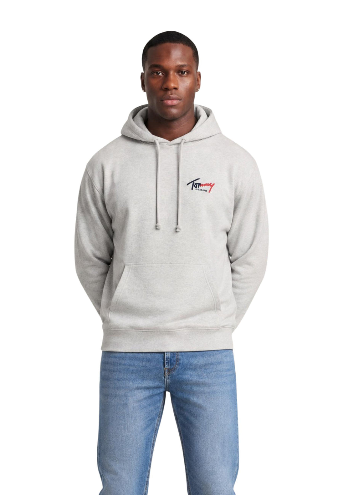 Sweat Tommy Hilfiger Jeans couleur gris — vue 4