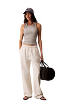 Pantalon Calvin Klein Jeans couleur blanc — vue 5