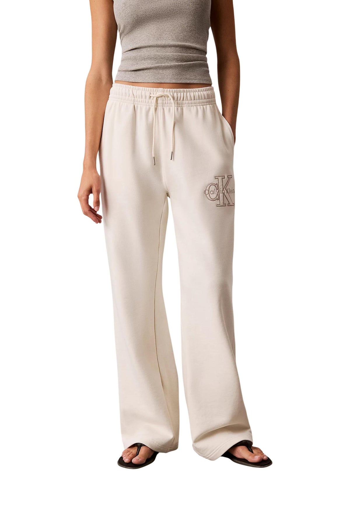 Pantalon Calvin Klein Jeans couleur blanc