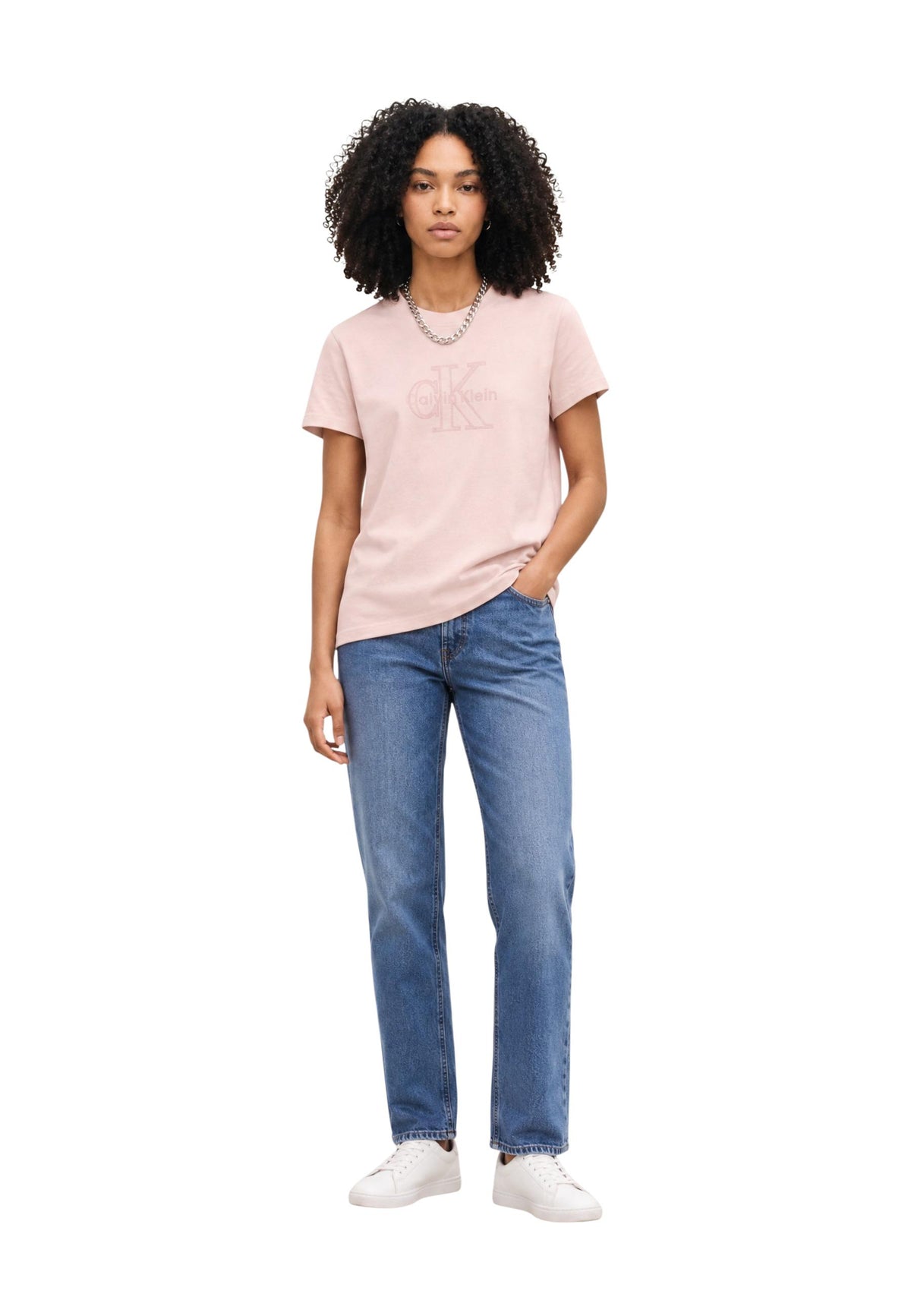 T-shirt Calvin Klein Jeans couleur rose — vue 5