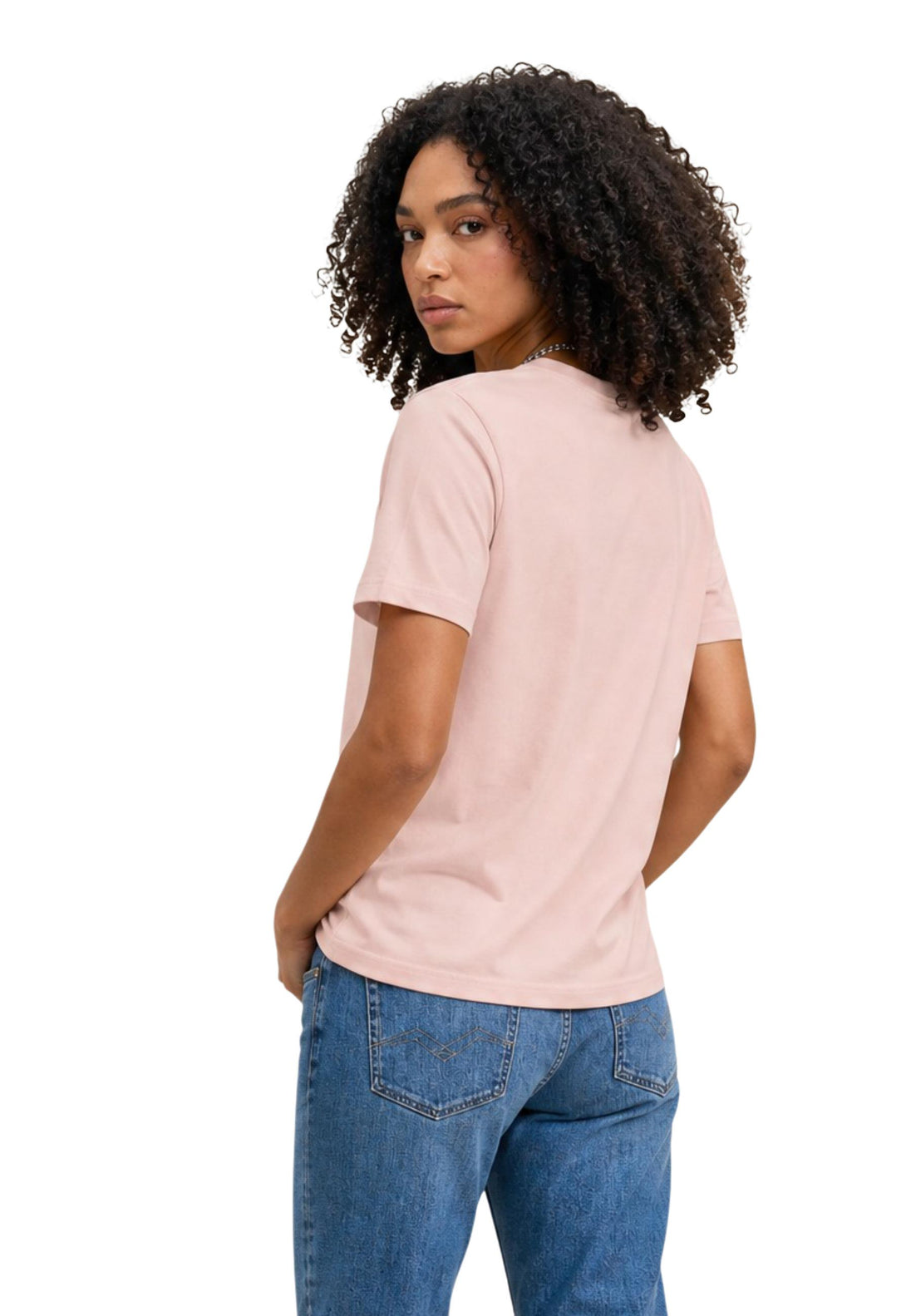 T-shirt Calvin Klein Jeans couleur rose — vue 3
