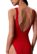 Maillot de bain Calvin Klein Jeans couleur rouge — vue 3