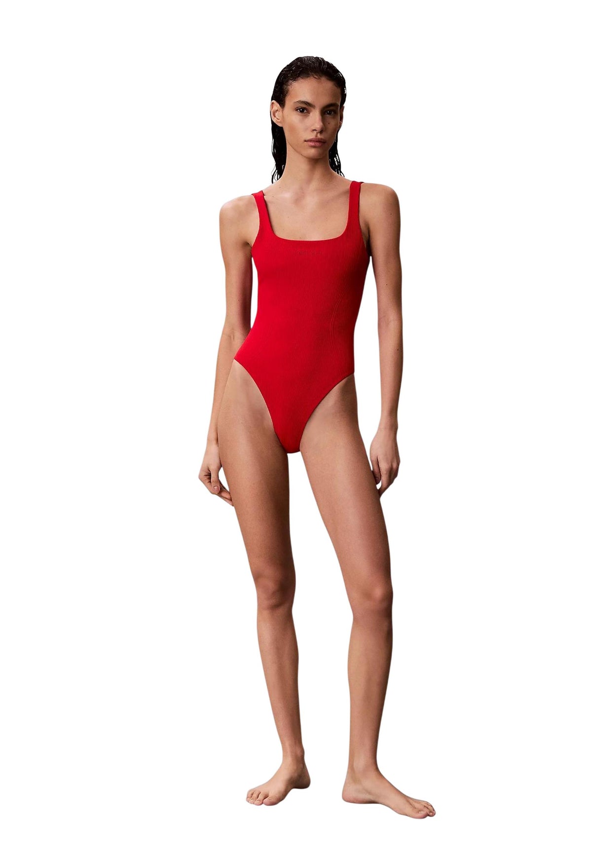 Maillot de bain Calvin Klein Jeans couleur rouge