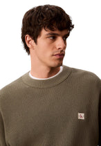 Pull Calvin Klein Jeans couleur vert — vue 2