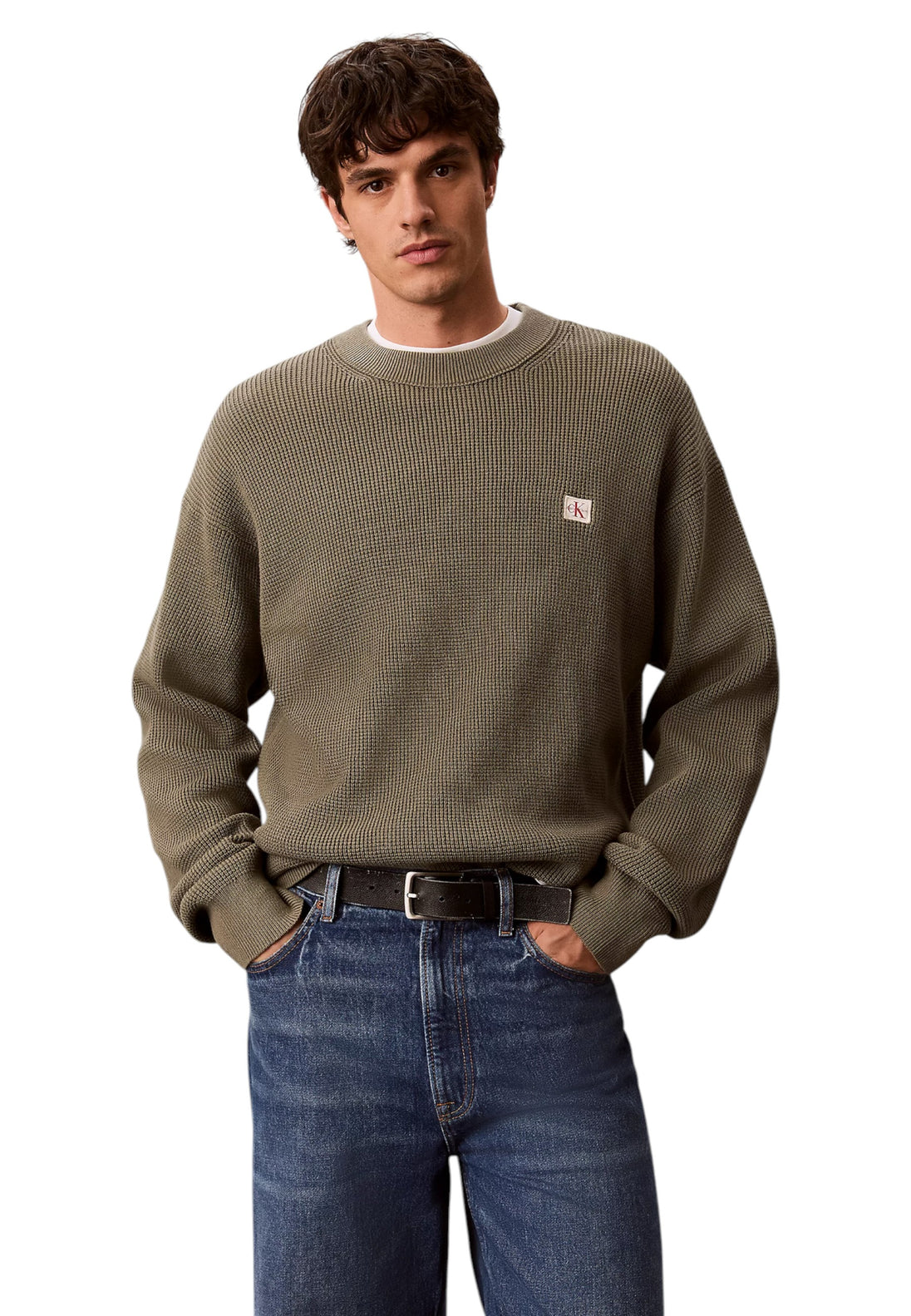 Pull Calvin Klein Jeans couleur vert