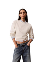 Sweat Calvin Klein Jeans couleur blanc
