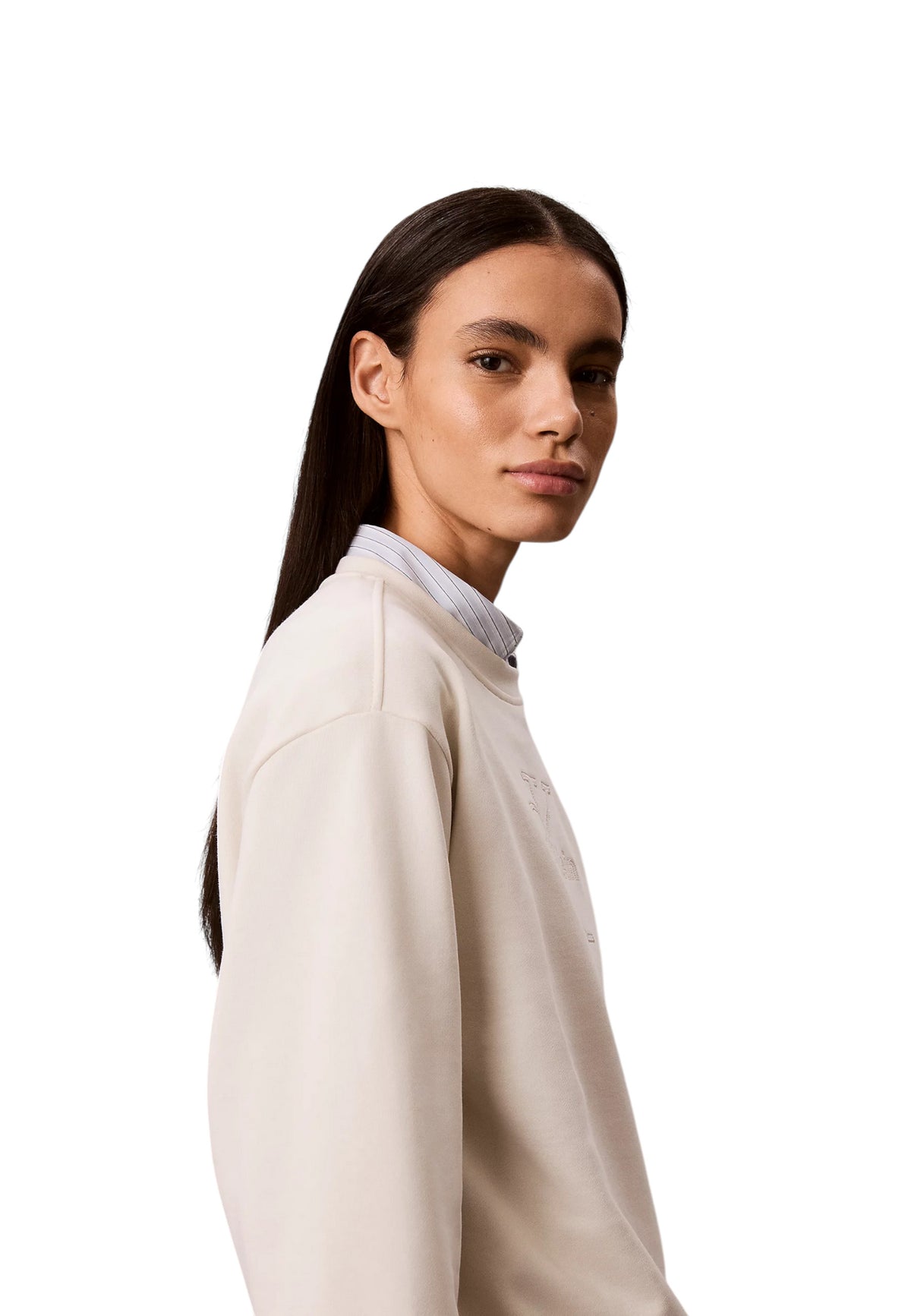 Sweat Calvin Klein Jeans couleur blanc — vue 5