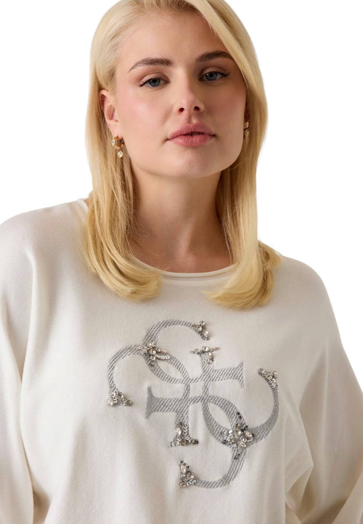 Pull Guess couleur blanc — vue 4