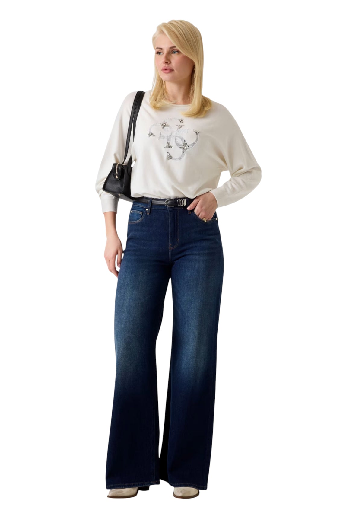 Pull Guess couleur blanc — vue 2