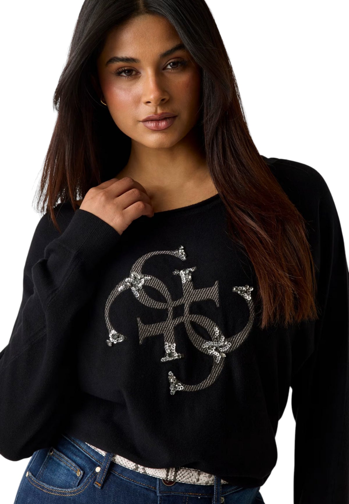 Pull Guess couleur noir — vue 4