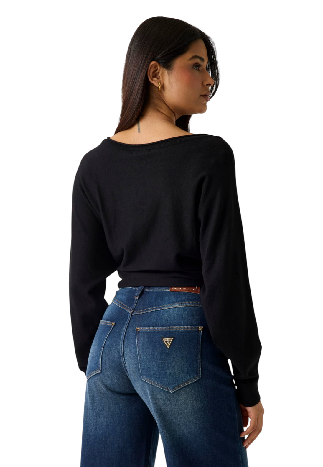 Pull Guess couleur noir — vue 3