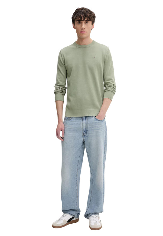 Pull Tommy Hilfiger Jeans couleur vert — vue 2