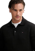 Polo Tommy Hilfiger Jeans couleur noir — vue 4