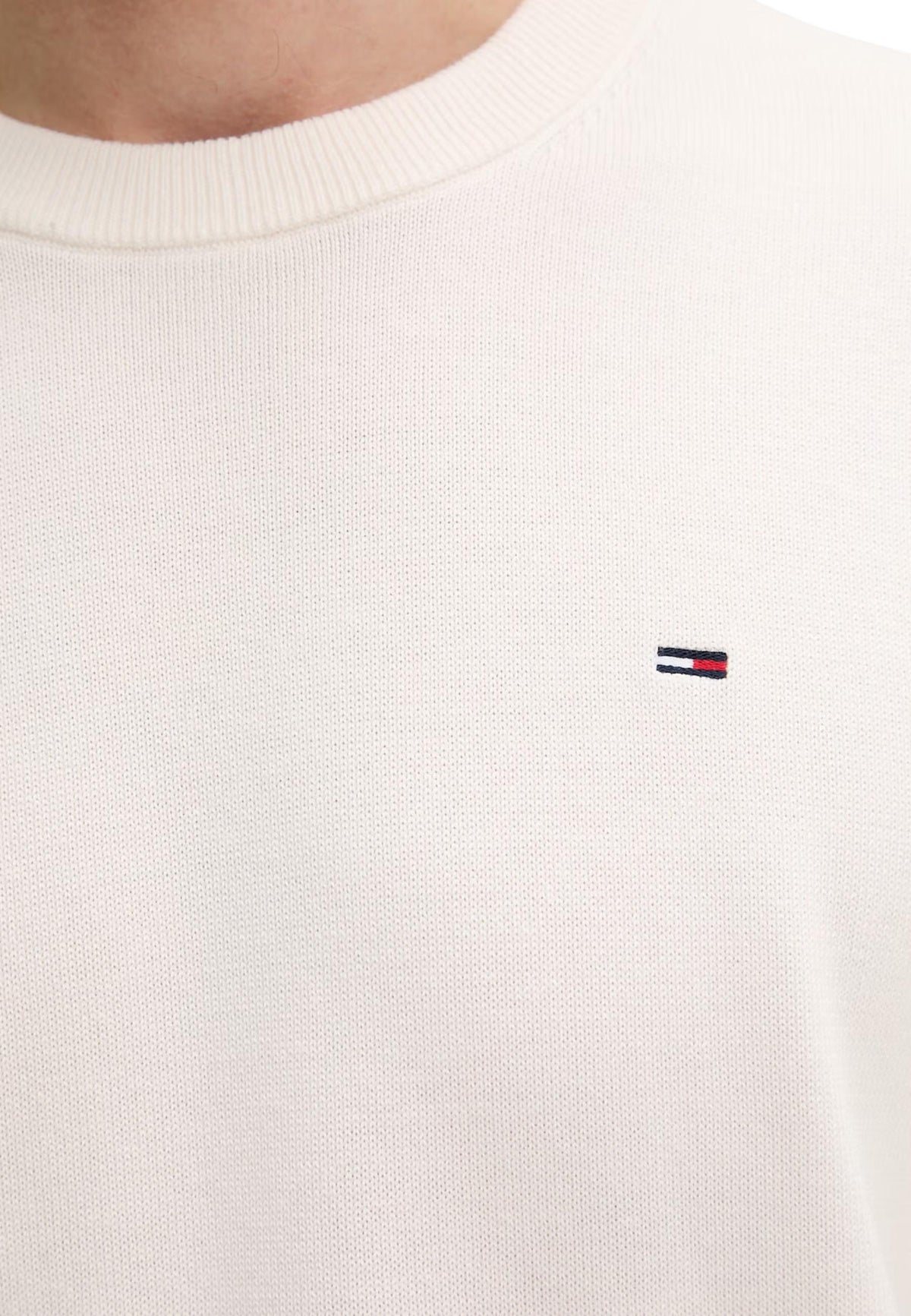 Pull Tommy Hilfiger Jeans couleur blanc — vue 4