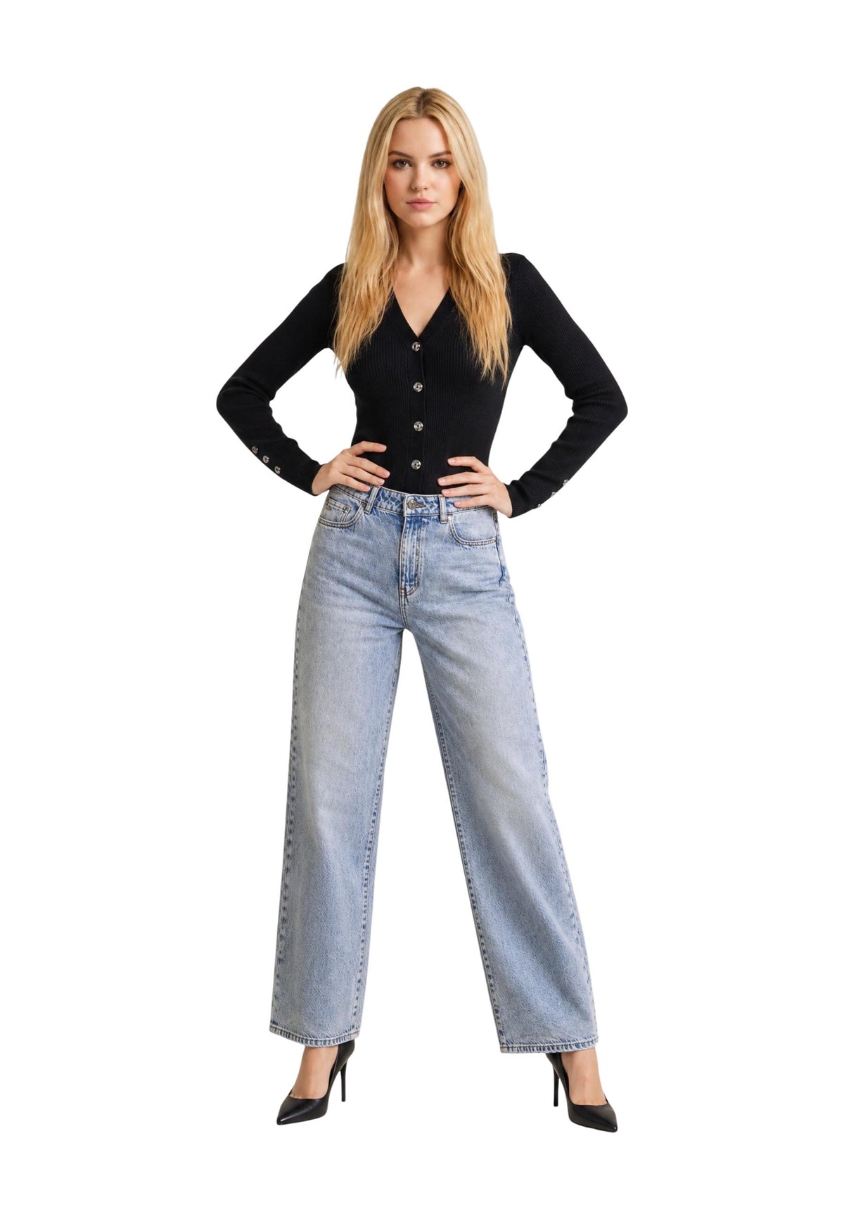 Pull Guess couleur noir — vue 4