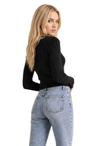 Pull Guess couleur noir — vue 3