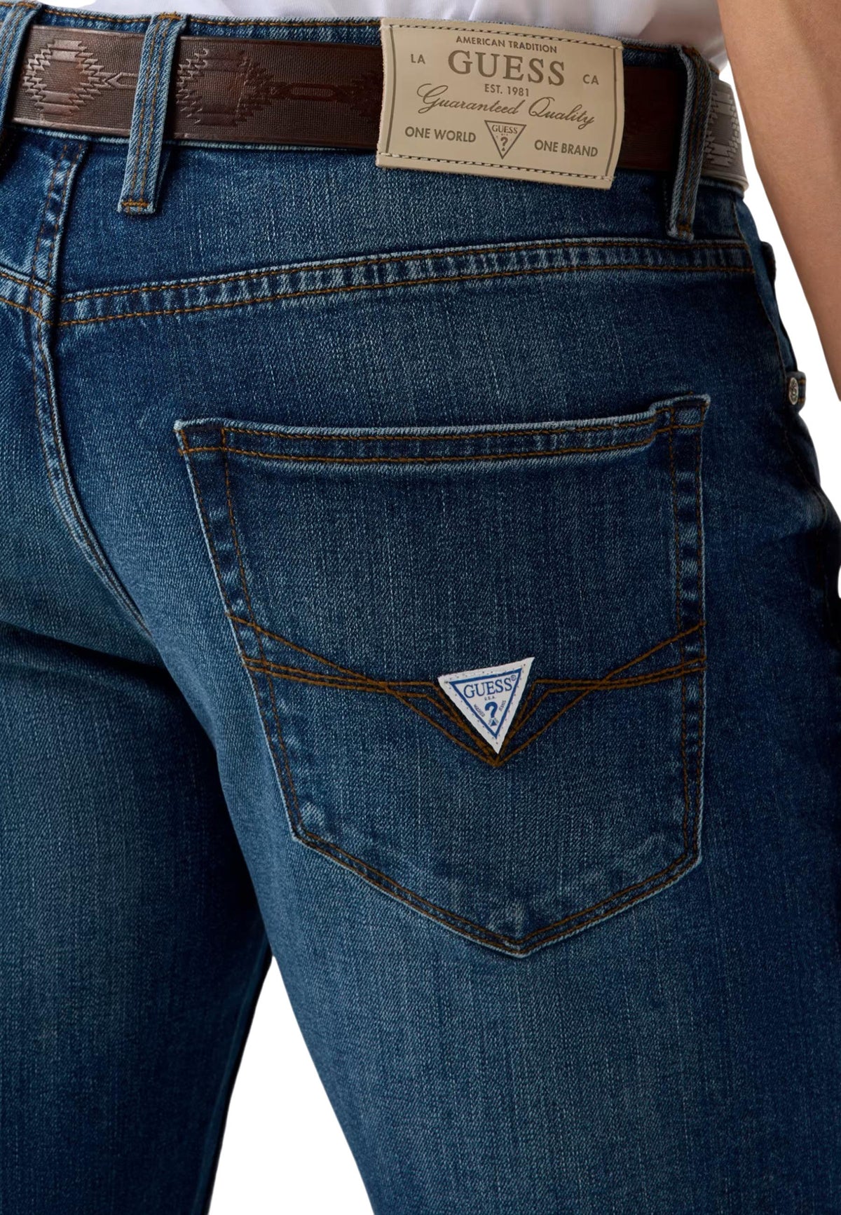 Jean Guess couleur bleu — vue 3