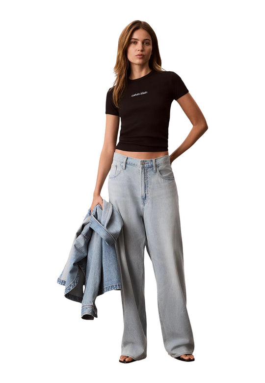 T-shirt Calvin Klein Jeans couleur noir — vue 2