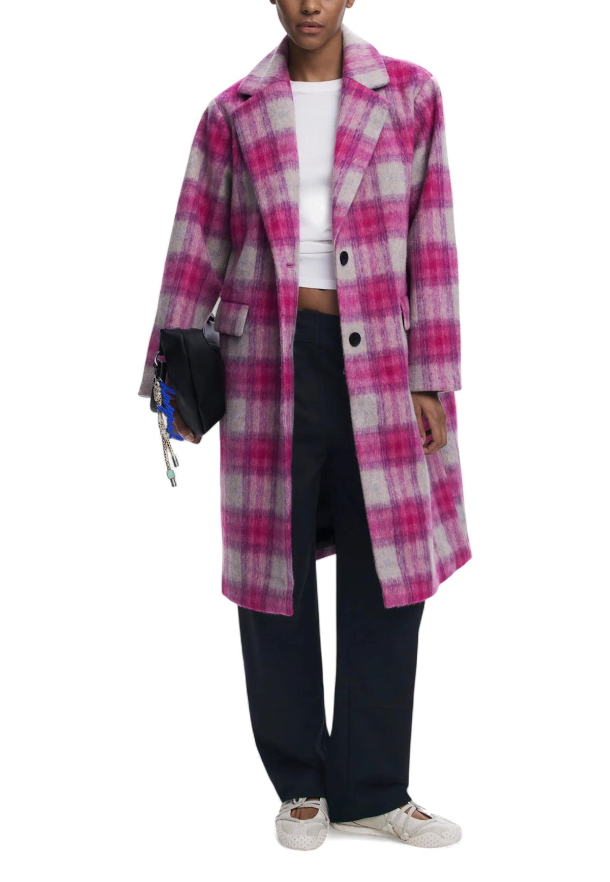 Manteau Desigual couleur rose — vue 3